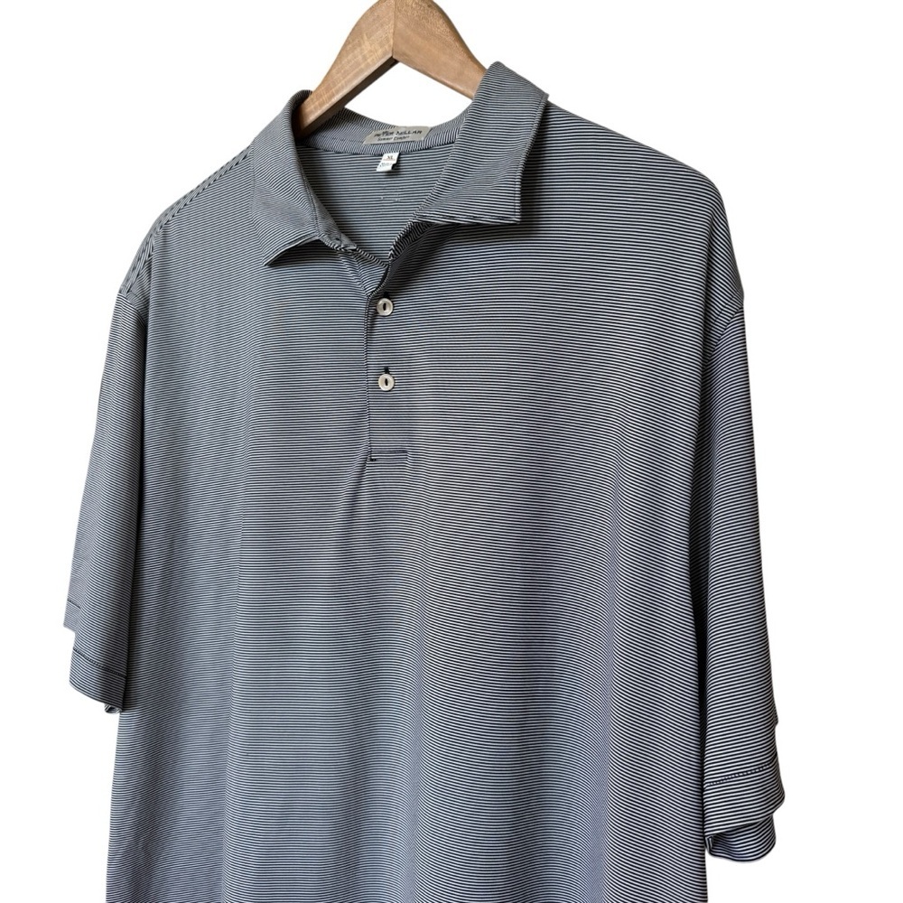 Peter Millar Men's XL Striped Golf Polo Shirt Multicolor Summer Comfort Stretch